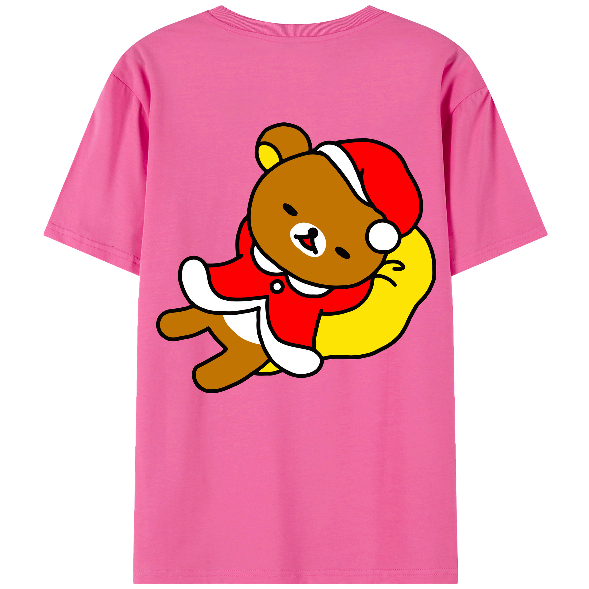 （画像用） リラックマ リラックマ キイロイトリ Rilakkuma Korilakkuma Kiiroitori レディース半袖Tシャツ(バックプリント)